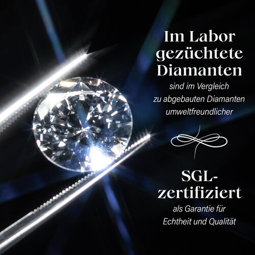 LUXURIANT DIAMOND- SGL zertifizierter VS-EF Labor Rundschliff Diamant Ring in 950 Platin - 2 ct. image number 11