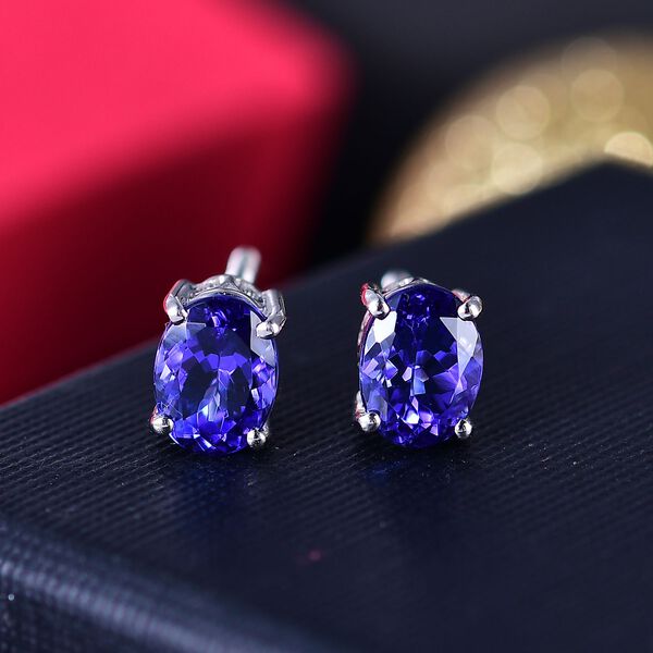 RHAPSODY AAAA Tansanit Ohrringe in 950 Platin - 2,54 ct. image number 2