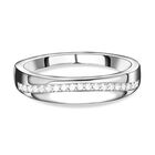 Moissanit-Ring, 925 Silber rhodiniert (Größe 16.00) ca. 0,25 ct