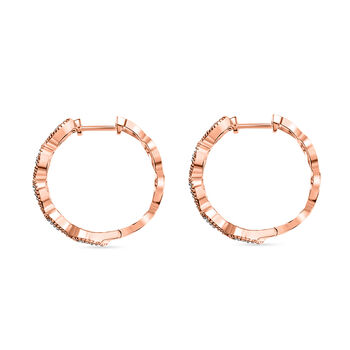 LUXURIANT DIAMOND- SGL zertifizierte SI-GH Labor Diamant Ohrringe, 925 Silber 750 Ros&eacute;gold Vermeil - 1,50 ct.