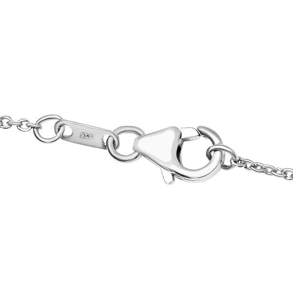 AA Grandidierit und Zirkon florale Cluster-Halskette in Silber image number 4