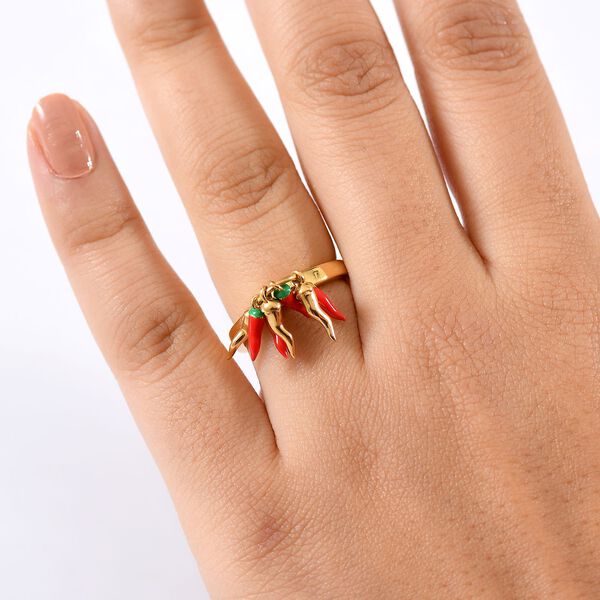 GP Kanchanaburi Blauer Saphir Ring 925 Silber 750 Gelb Vergoldet (Größe 20.00) image number 3