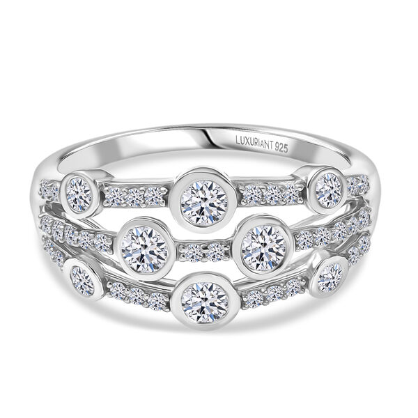 LUXURIANT DIAMOND - Lab Grown Diamant SI-GH SGL zertifiziert Ring 925 Silber rhodiniert (Gr&ouml;&szlig;e 20.00) ca. 1.00 ct image number 0