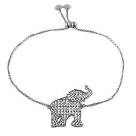Flexibles Elefanten-Armband in 925 Silber, 23 cm