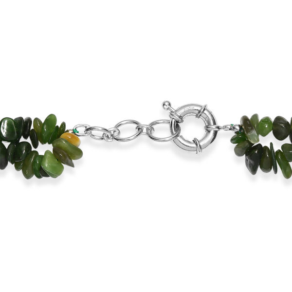 Nephrit und Chalzedon 50+2,5cm Halskette - 500 ct. image number 4