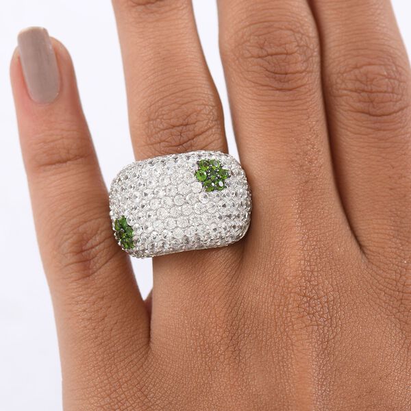 D'Joy Zirkon und nat&uuml;rlicher Chromdiopsid Ring - 7,97 ct. image number 3