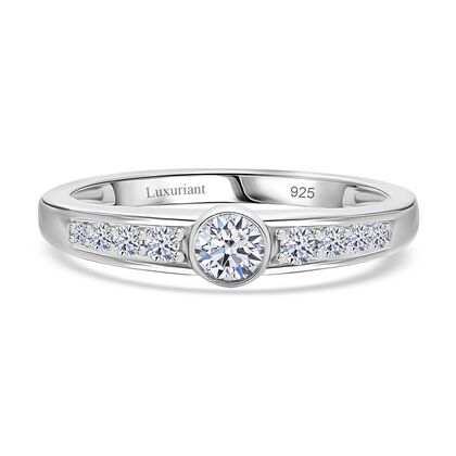 LUXURIANT DIAMOND - Lab Grown Diamant SI-GH Ring 925 Silber platiniert (Gr&ouml;&szlig;e 20.00) ca. 0.50 ct