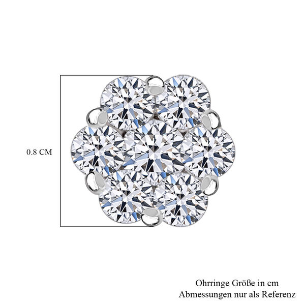 LUXURIANT SI Labor Diamant Ohrringe, 925 Silber platiniert - 0,51 ct. image number 6