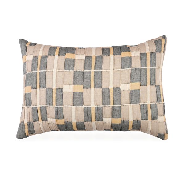 Luxus Kissenh&uuml;lle gewebt, 50 x 75 cm, Grau