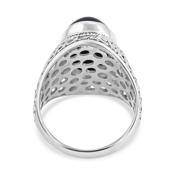 Royal Bali Kollektion- schwarzer Stern Diopsid Ring -16,10 ct. image number 4