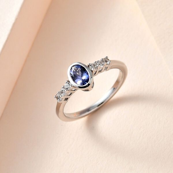 Tansanit und Zirkon Ring - 0,62 ct. image number 1