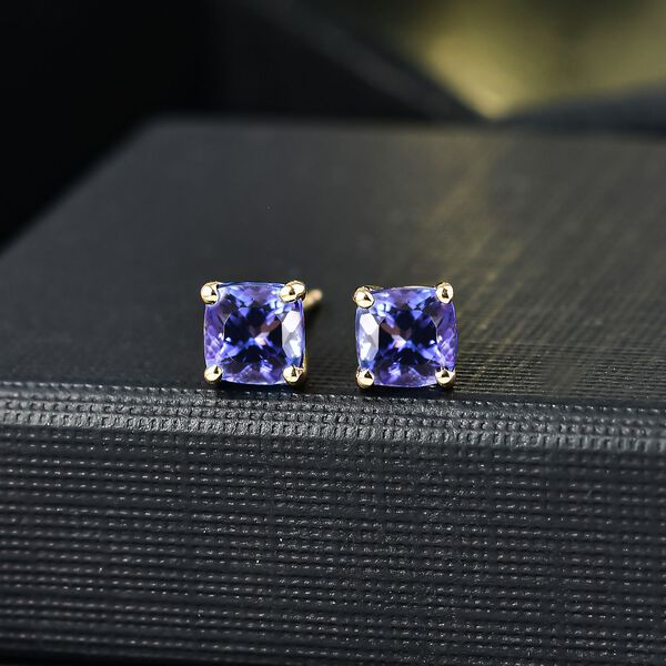 AAA Tansanit Ohrringe in 585 Gold - 1,95 ct. image number 2
