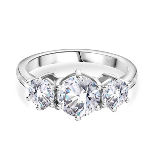 Moissanit Ring, 925 Silber rhodiniert - 2,06 ct. image number 0