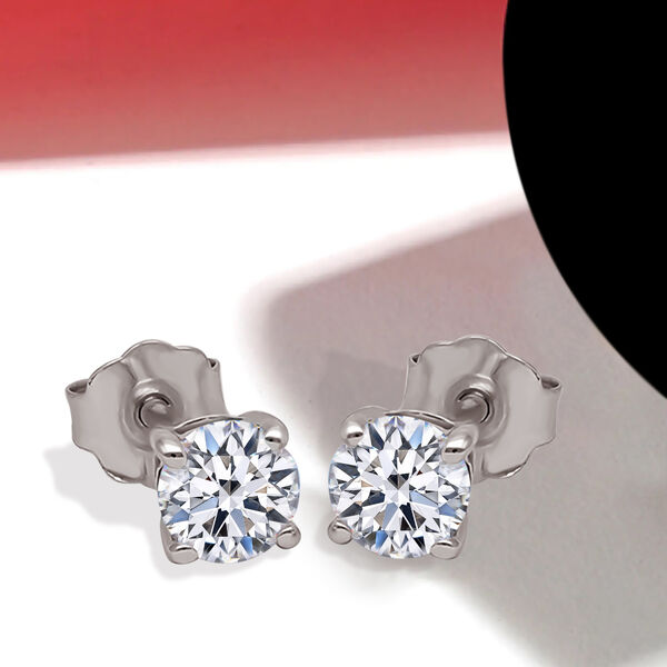 IGI zertifizierte SI GH Diamant-Ohrringe - 0,50 ct. image number 2