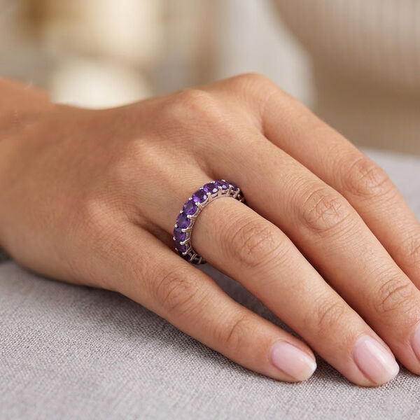 Lusaka Amethyst-Ring, 925 Silber platiniert  ca. 4,38 ct image number 3
