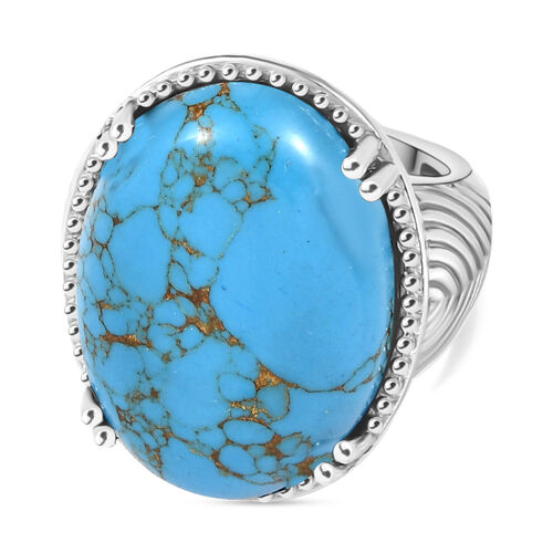 Blauer Türkis Ring - 20,57 ct. image number 0