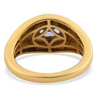 Tansanit und Zirkon Ring 925 Silber vergoldet  ca. 0,56 ct image number 5