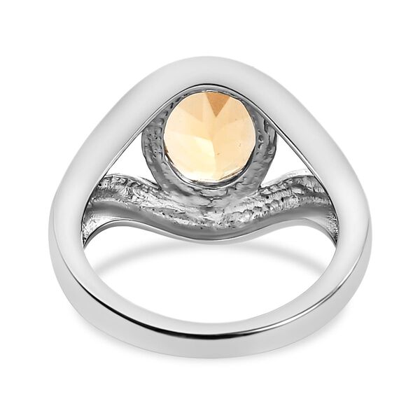 Citrin Ring, Edelstahl (Größe 17.00) ca. 2.40 ct image number 6