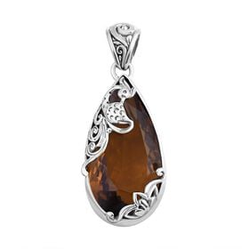 Citrin Anhänger 925 Silber ca. 27,89 ct.