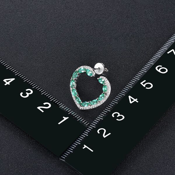 AAA Kagem sambische Smaragd und Zirkon-Ohrringe- 1,52 ct. image number 2
