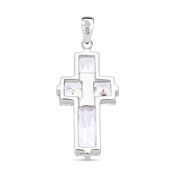 Lustro Stella weißer Zirkonia Kreuz Anhänger image number 4