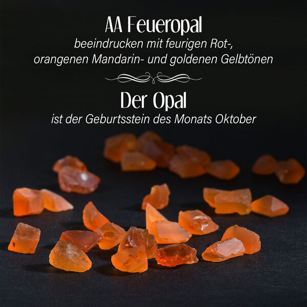 AA Feueropal und Zirkon Anhänger mit 45cm Kette - 3,55 ct. image number 4