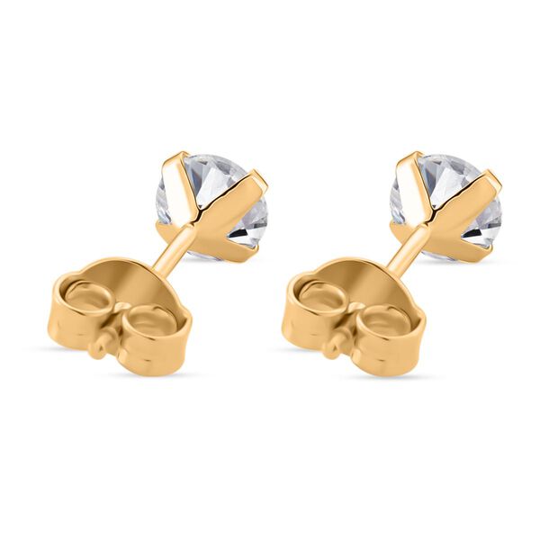 D'Joy Moissanit Ohrringe, 925 Silber vergoldet - 0,88 ct. image number 4