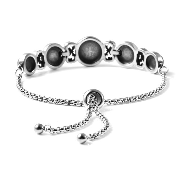 Rosenquarz Bolo-Armband, 15.25 cm, Edelstahl ca. 15,50 ct image number 4