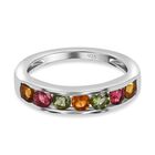 Mehrfarbiger-Turmalin Ring, 925 Silber (Größe 16.00) ca. 0.84 ct