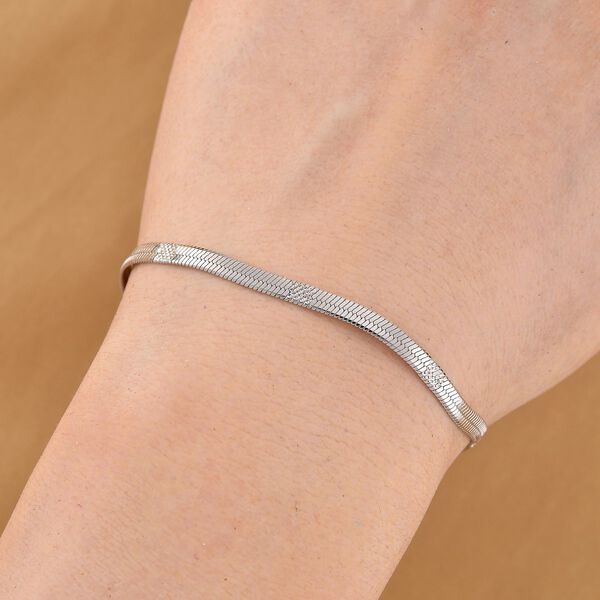 316L Edelstahl Fischgr&auml;t Armband ca. 20 cm ca. 3,00g image number 3