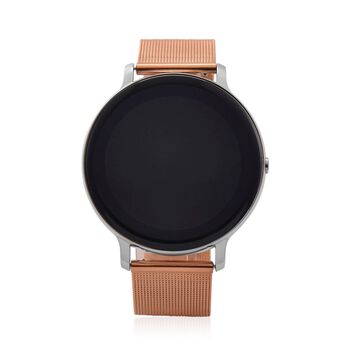 Eleganz Mesh HiWatch Plus, Silber und Gold, Smartwatch mit Dual-Modus Bluetooth, 1,28 IPS Display und Wassergesch&uuml;tztes Design