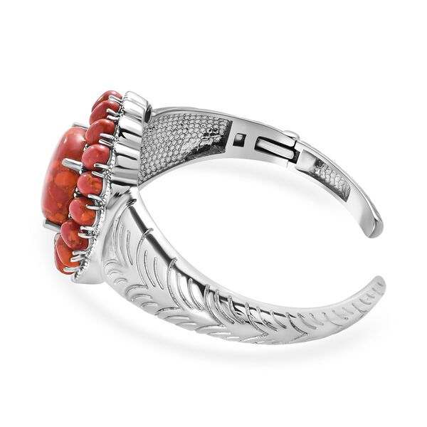 Orange Mohave Türkis Armreif, 19 cm - 34,31 ct. image number 4