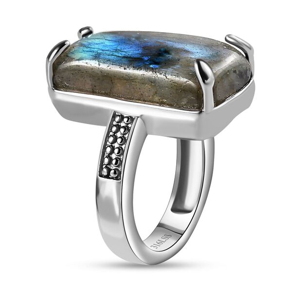 Labradorit Schmuckset  Edelstahl ca. 23,98 ct. image number 6