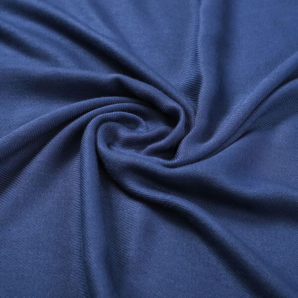 Reiner Viskose-Schal mit Fransen, 70x195cm, Blau image number 6