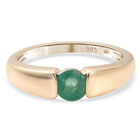 AAA Kagem sambischer Smaragd-Solitär-Ring in Gold image number 0