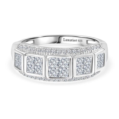 LUXURIANT DIAMOND - Lab Grown Diamant SI-GH SGL zertifiziert Ring, 925 Silber rhodiniert (Größe 17.00) ca. 1,00 ct image number 0