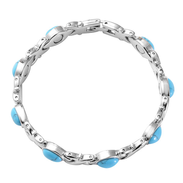 Blauer Howlit Armband 16.5 cm Silber tone ca. 15,00 ct image number 4