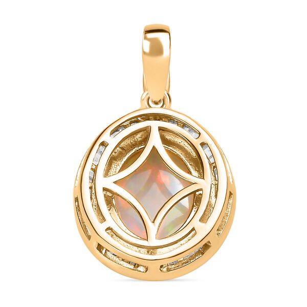 AA nat&uuml;rlicher, &auml;thiopischer Welo Opal und Diamant-Anh&auml;nger - 2,65 ct. image number 5