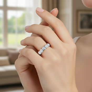 LUXURIANT DIAMOND - Lab Grown Diamant SI-GH Ring 925 Silber Rhodiniert (Gr&ouml;&szlig;e 17.00) ca. 1,00 ct