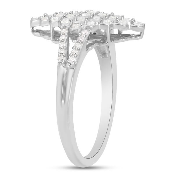 Diamant Cluster Ring 925 Silber platiniert  ca. 0,50 ct image number 4