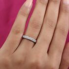 Diamant Half Eternity Ring 925 Silber platiniert (Größe 17.00) ca. 0,25 ct