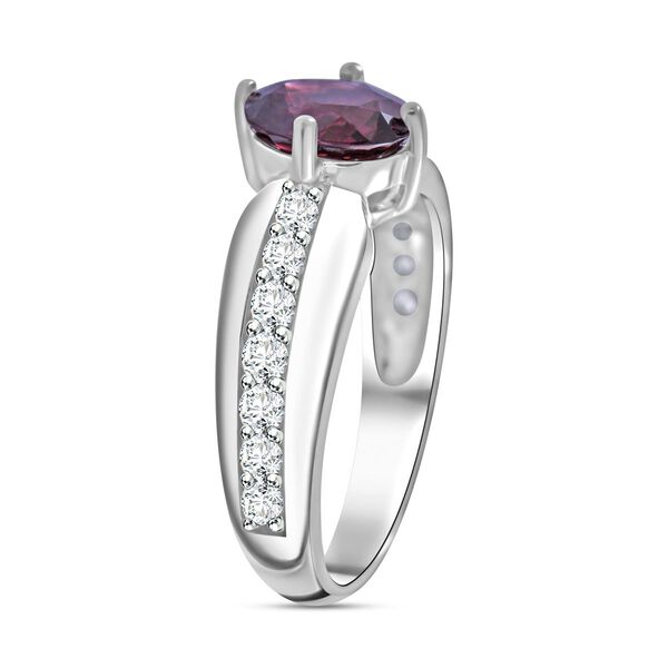 AAA Natürlicher Rosa Zirkon, Weißer Zirkon Ring, 925 Silber rhodiniert, (Größe 20.00) ca. 2.84 ct image number 2