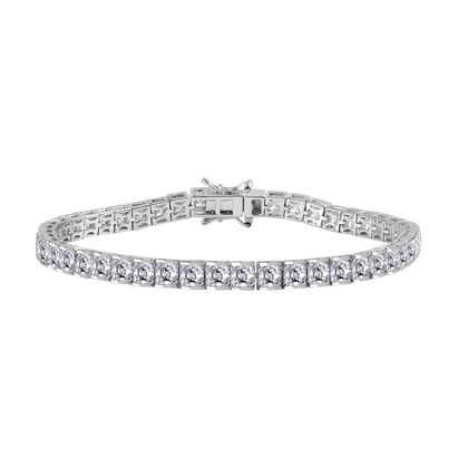 Moissanit Armband ca. 20 cm 925 Silber rhodiniert ca. 16,61 ct.