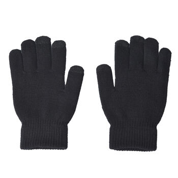 Unisex Dreieck Thermo Touchscreen Winterhandschuhe, Gr&ouml;&szlig;e: XL, Schwarz
