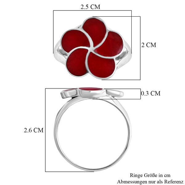 D'Joy Royal Bali Koralle Ring 925 Silber (Gr&ouml;&szlig;e 16.00) image number 5