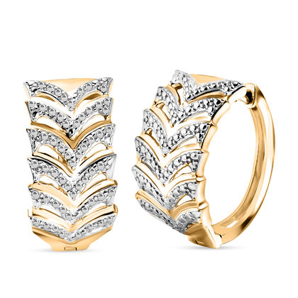 EVER TRUE Wei&szlig;er Diamant Ohrringe Nickelfreies Messing, goldfarben