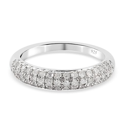 Diamant Ring 925 Silber Platin-Überzug image number 0