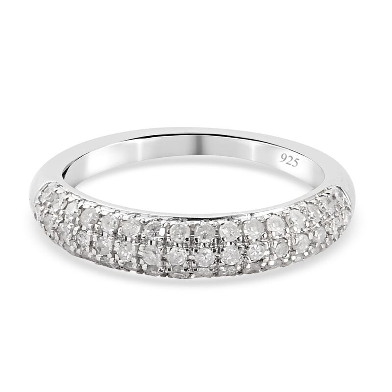 Diamant Ring 925 Silber Platin-Überzug image number 0
