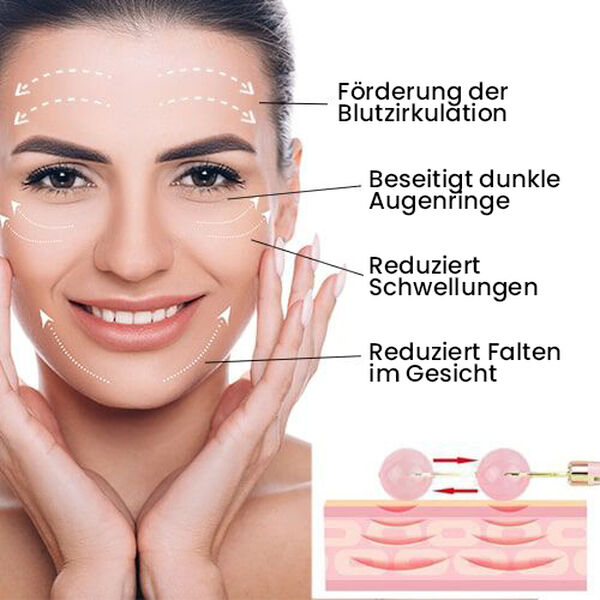 Rosenquarz Roller, Gesichts Massagegerät image number 3