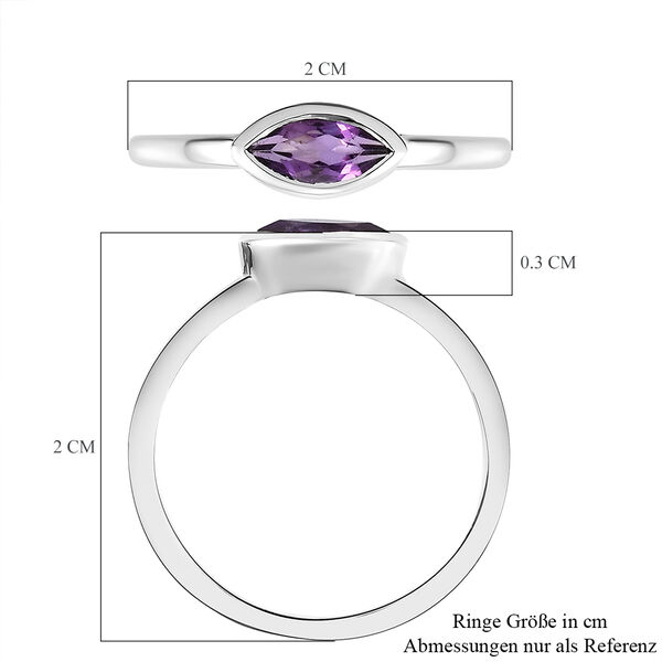 Afrikanischer Amethyst Ring 925 Silber  ca. 0,35 ct image number 5